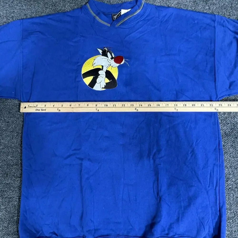Vintage Classic Looney Tunes Collection Sweatshirt Boys XL Blue Sylvester Tweety